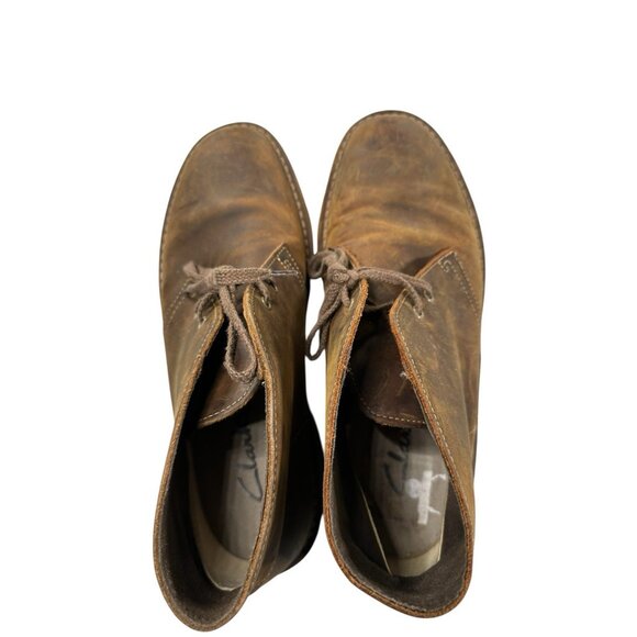 Clarks Originals Men 8M Brown Nubuck Leather Chukka Lace Up  Ankle Desert Boots main image 8